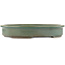 Oval green bonsai pot by Yamafusa - 430 x 350 x 70 mm