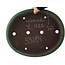Pot à bonsaï ovale vert de Yamafusa - 430 x 350 x 70 mm