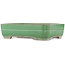 Maceta rectangular verde para bonsái de Yamafusa - 365 x 275 x 90 mm