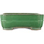 Maceta rectangular verde para bonsái de Yamafusa - 365 x 275 x 90 mm