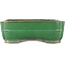 Maceta rectangular verde para bonsái de Yamafusa - 365 x 275 x 90 mm