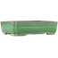 Rectangular green bonsai pot by Yamafusa - 365 x 275 x 90 mm