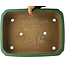 Maceta rectangular verde para bonsái de Yamafusa - 365 x 275 x 90 mm