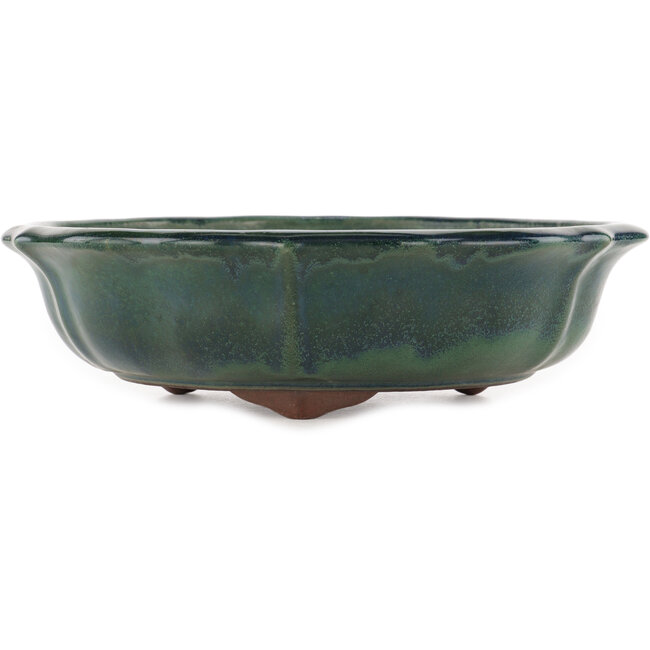 Lotus groene bonsai pot van Yamaaki - 330 x 330 x 90 mm