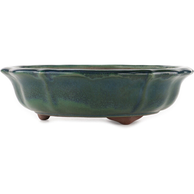 Lotus groene bonsai pot van Yamaaki - 330 x 330 x 90 mm