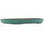 Oval green bonsai pot by Reiho - 490 x 320 x 45 mm