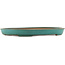 Oval green bonsai pot by Reiho - 490 x 320 x 45 mm