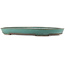 Oval green bonsai pot by Reiho - 445 x 345 x 50 mm