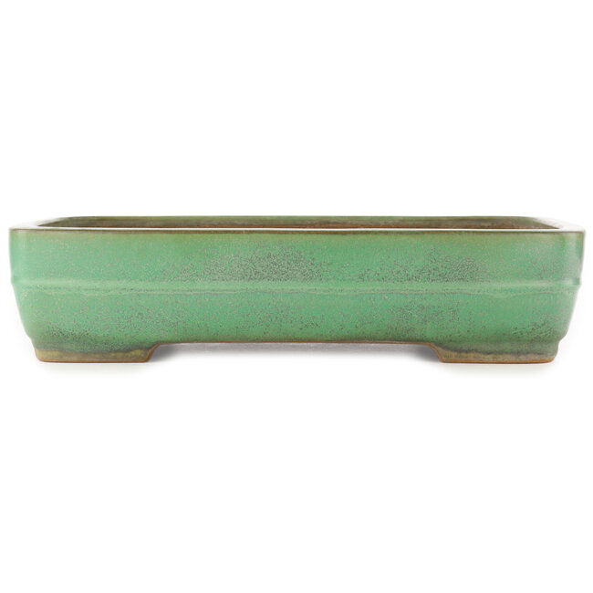 Rechthoekige groene bonsai pot van Yamafusa - 410 x 310 x 90 mm