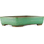 Pot à bonsaï rectangulaire vert de Yamafusa - 410 x 310 x 90 mm