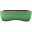 Rectangular green bonsai pot by Yamafusa - 410 x 310 x 90 mm