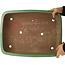 Pot à bonsaï rectangulaire vert de Yamafusa - 410 x 310 x 90 mm