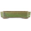 Pot à bonsaï rectangulaire vert de Yamaaki - 410 x 325 x 90 mm