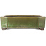 Maceta rectangular verde para bonsái de Yamaaki - 410 x 325 x 90 mm