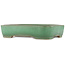 Pot à bonsaï rectangulaire vert de Yamafusa - 465 x 340 x 90 mm