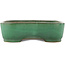 Pot à bonsaï rectangulaire vert de Yamafusa - 465 x 340 x 90 mm