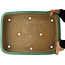 Pot à bonsaï rectangulaire vert de Yamafusa - 465 x 340 x 90 mm