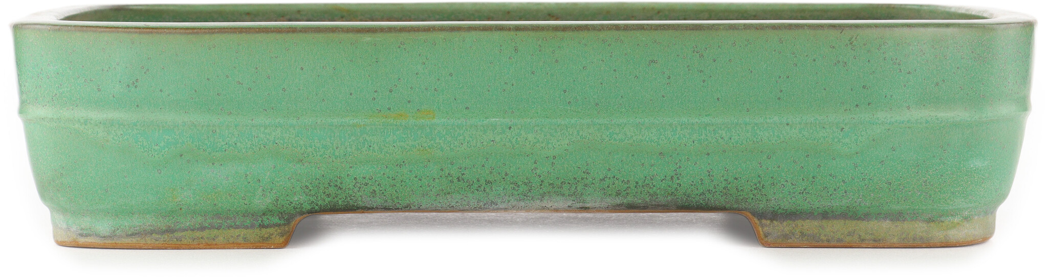 Vaso Bonsai Giapponese Tokoname AIBA KOYO – Quadrato Smaltato Verde 15 Cm – Ceramica Artigianale