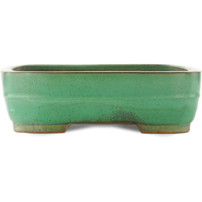 Rechthoekige groene bonsai pot van Yamafusa - 475 x 360 x 90 mm