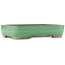 Pot à bonsaï rectangulaire vert de Yamafusa - 475 x 360 x 90 mm