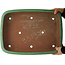 Maceta rectangular verde para bonsái de Yamafusa - 475 x 360 x 90 mm