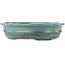 Oval turquoise bonsai pot by Reiho - 385 x 295 x 80 mm