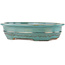 Oval turquoise bonsai pot by Reiho - 385 x 295 x 80 mm