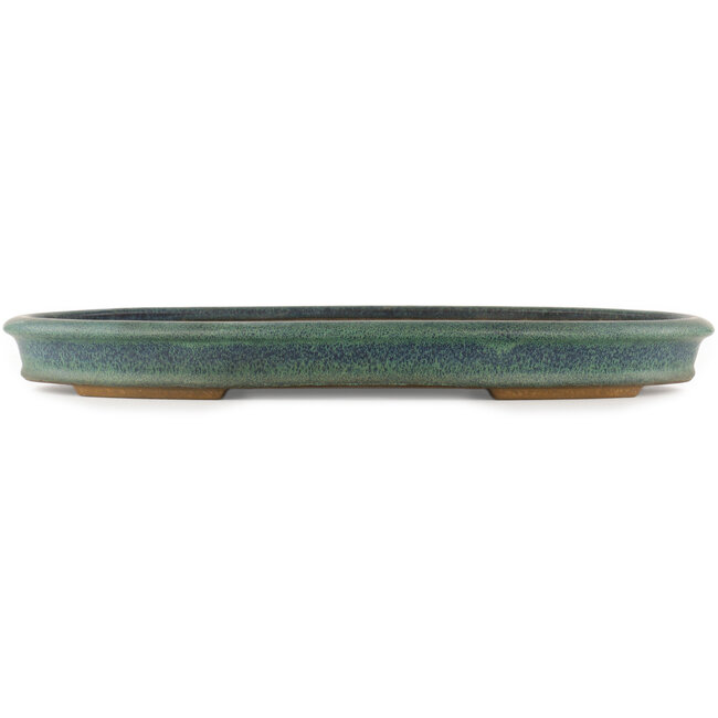 Oval green bonsai pot - 560 x 400 x 55 mm