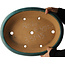 Pot à bonsaï ovale turquoise de Reiho - 385 x 295 x 80 mm