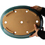 Pot à bonsaï ovale turquoise de Reiho - 385 x 295 x 80 mm