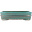 Pot à bonsaï rectangulaire turquoise de Reiho - 380 x 270 x 100 mm