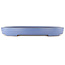 Pot à bonsaï ovale bleu de Yamafusa - 470 x 350 x 60 mm