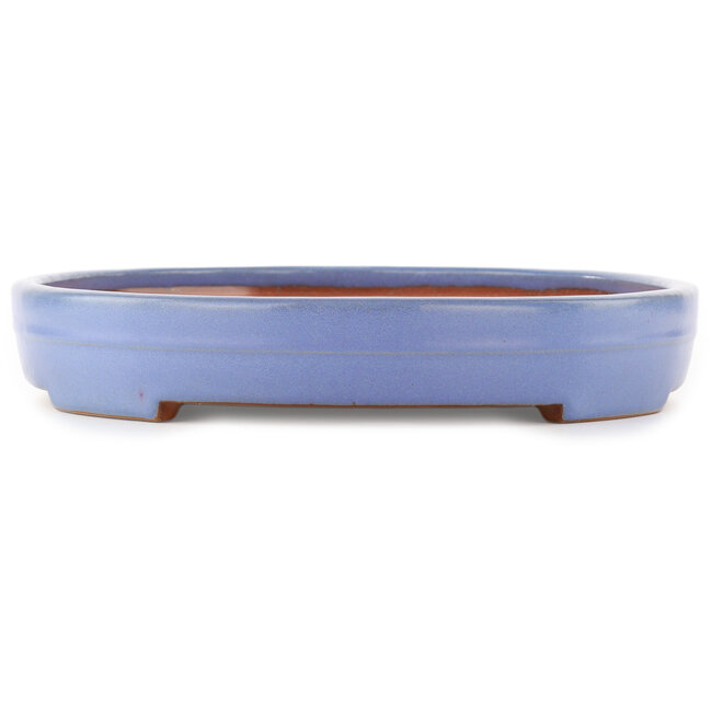 Ovale blauwe bonsai pot van Yamafusa - 470 x 350 x 60 mm