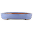 Oval blue bonsai pot by Yamafusa - 470 x 350 x 60 mm