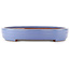 Pot à bonsaï ovale bleu de Yamafusa - 470 x 350 x 60 mm