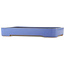Pot à bonsaï rectangulaire bleu de Reiho - 480 x 315 x 60 mm