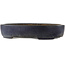 Pot à bonsaï ovale bleu par Hattori - 365 x 275 x 70 mm
