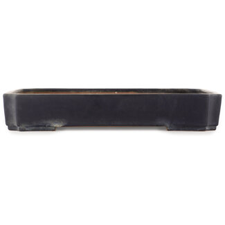  Yamafusa - Takehiko Koie Pot à bonsaï rectangulaire bleu de 405 mm par Yamafusa, Tokoname, Japon