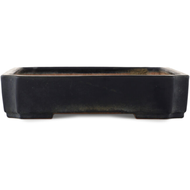 Rectangular blue bonsai pot by Yamafusa - 405 x 300 x 65 mm