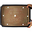 Pot à bonsaï rectangulaire bleu de Yamafusa - 405 x 300 x 65 mm