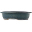 Oval blue bonsai pot by Reiho - 410 x 325 x 90 mm