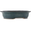 Oval blue bonsai pot by Reiho - 410 x 325 x 90 mm