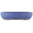 Oval blue bonsai pot by Reiho - 440 x 350 x 90 mm