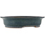 Oval blue bonsai pot by Reiho - 410 x 325 x 90 mm