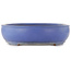 Oval blue bonsai pot by Reiho - 440 x 350 x 90 mm