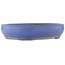 Oval blue bonsai pot by Reiho - 440 x 350 x 90 mm