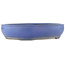 Pot à bonsaï ovale bleu de Reiho - 440 x 350 x 90 mm