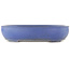 Pot à bonsaï ovale bleu de Reiho - 440 x 350 x 90 mm