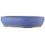 Pot à bonsaï ovale bleu de Reiho - 440 x 350 x 90 mm
