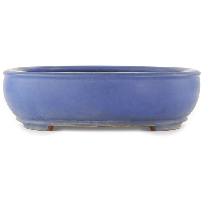 Ovale blauwe bonsai pot van Reiho - 440 x 350 x 90 mm